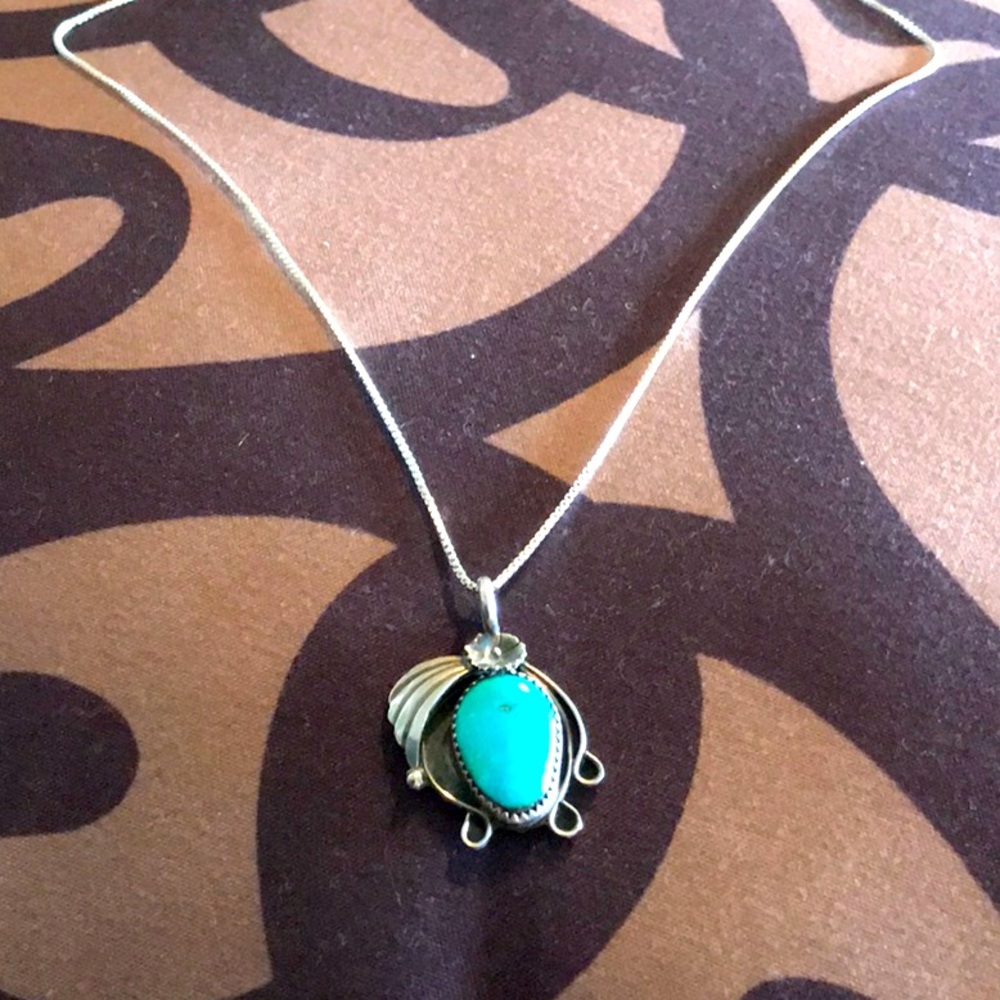 Authentic Turquoise set in Sterling Silver